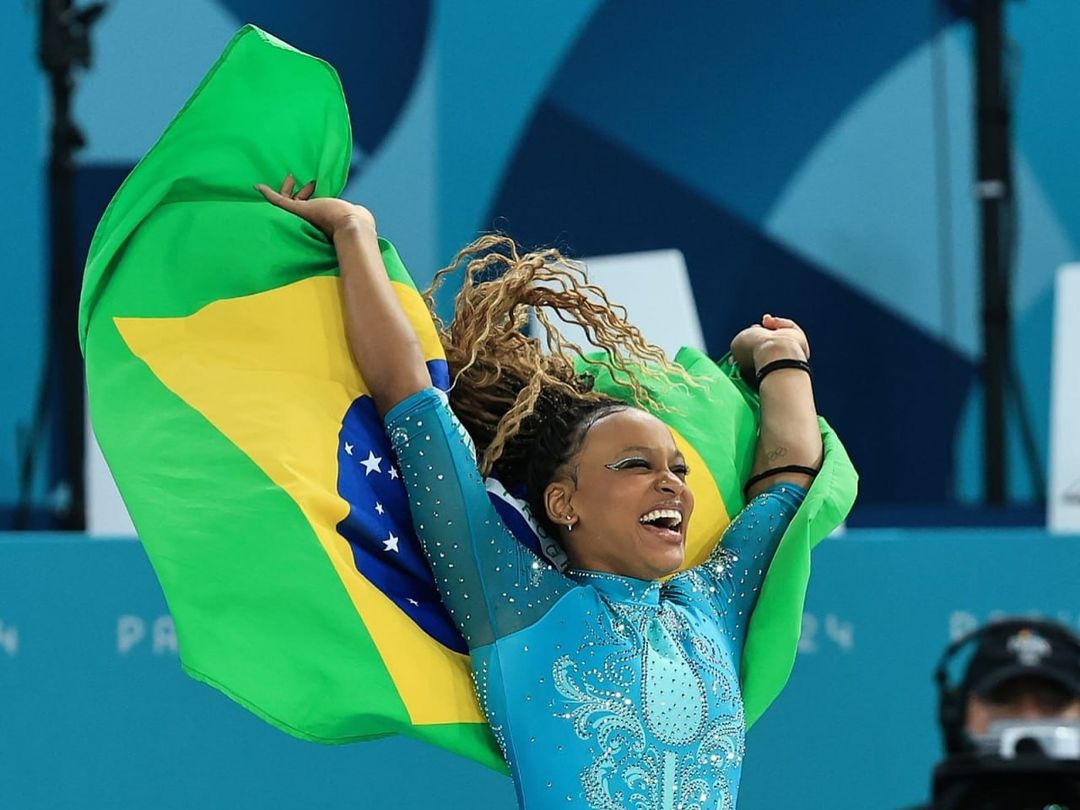 Rebeca Andrade terá Collant do ouro em Paris exposto para fãs